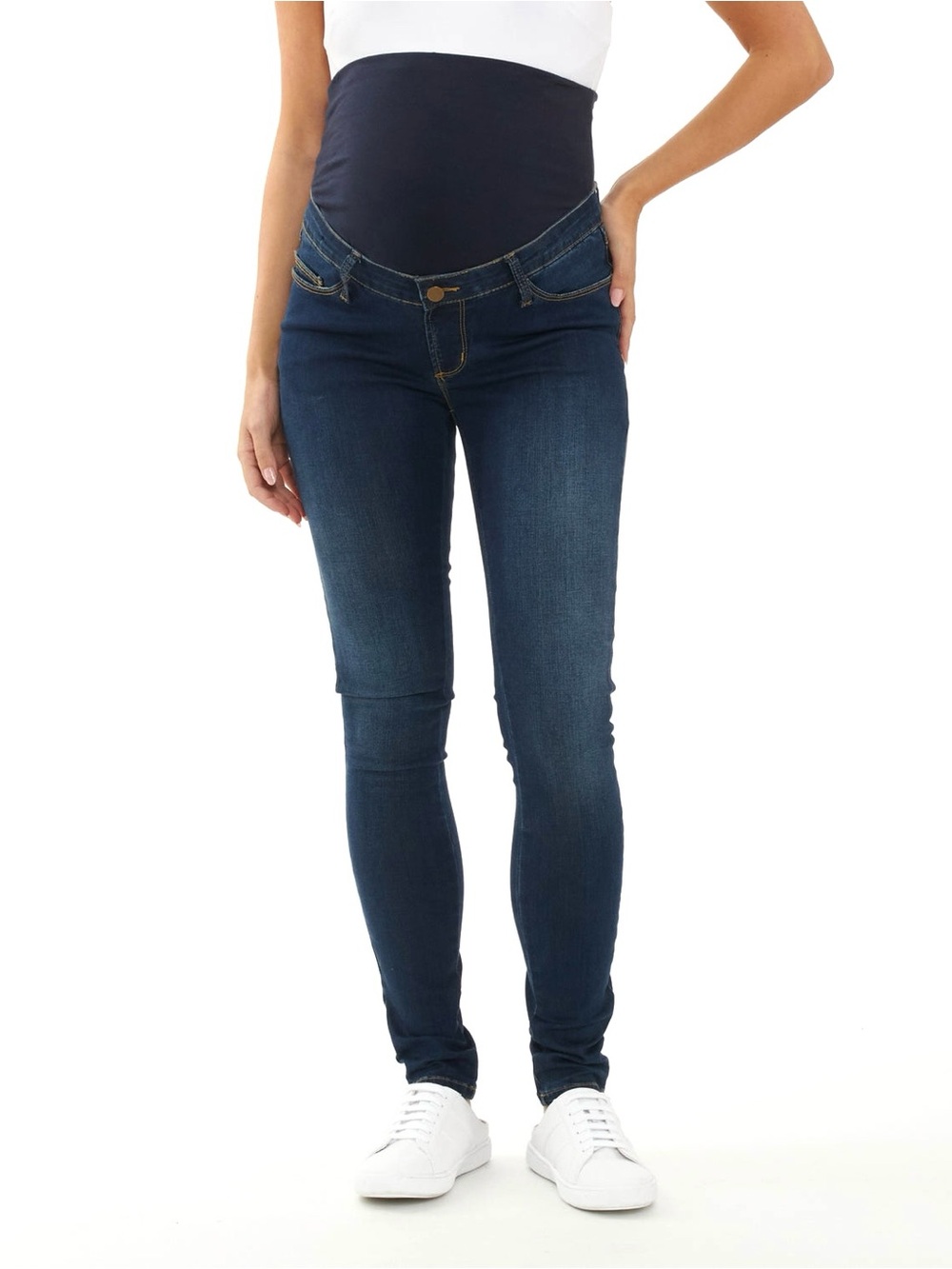 Ripe Denim REBEL ANKLE GRAZER JEGGING Maternity Jeans in Indigo Blue